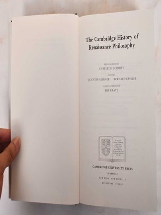The Cambridge History of Renaissance Philosophy