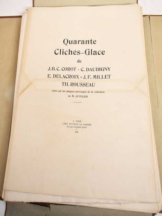 Quarante Cliches-Glace de J.B.C. Corot, C. Daubigny, E. Delacroix, J.F. Millet, Th. Rousseau Tires Sur les Plaques Provenant de la Collection de M. Cuvelier