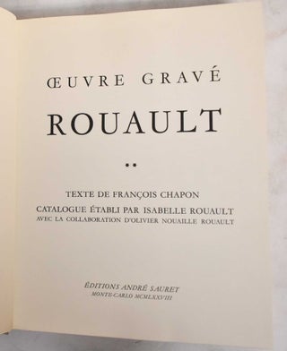Rouault: Oeuvre Grave (Vol I and II)