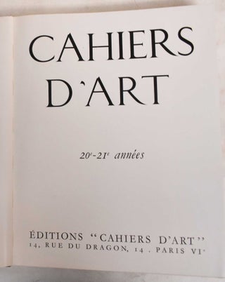 Cahiers D'Art 20e - 21e Annees 1945-1946