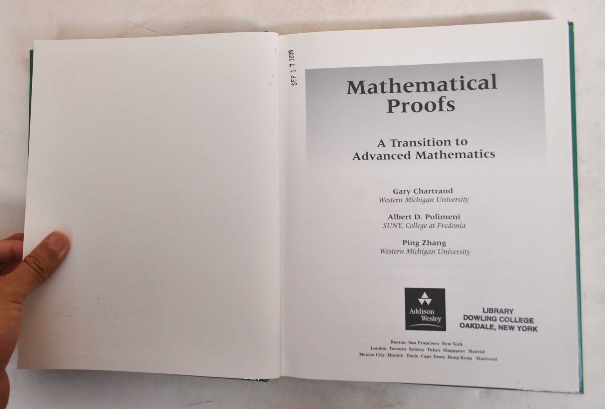 Mathematical proofs : A transition to advanced mathematics | Gary 