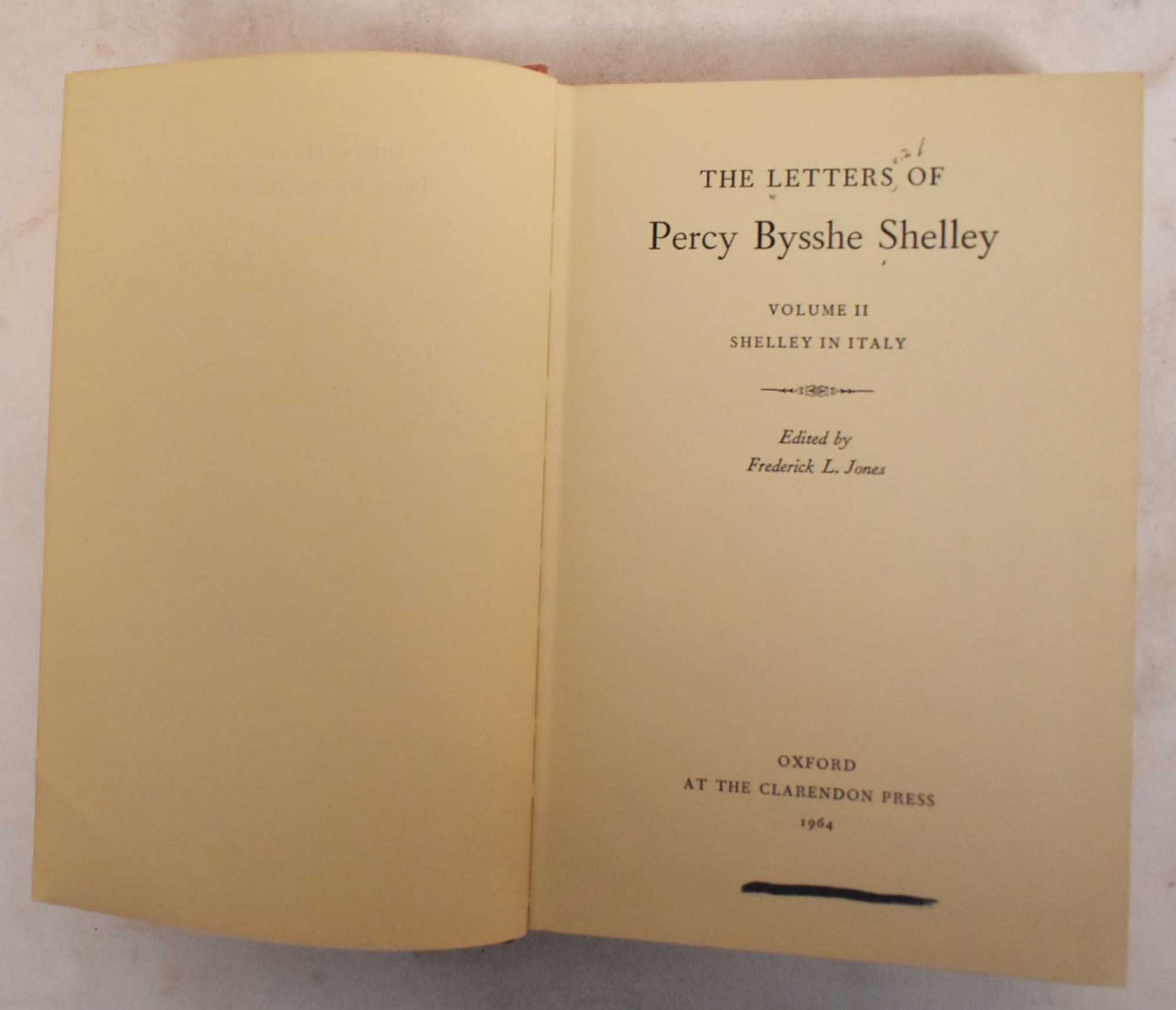 The letters of Percy Bysshe Shelley 2 volumes | Percy Bysshe Shelly ...