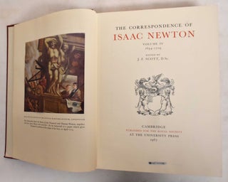 Item #187358 The Correspondence of Isaac Newton: Volume IV, 1694-1709. H. W. Turnbull