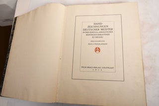 Item #187635 Handzeichnungen Deutscher Meister in Der Herzogl. Anhaltschen Behorden-Bibliothek Zu...