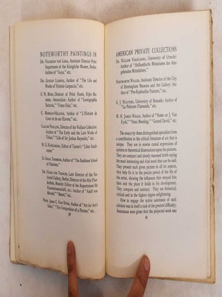 Concerning Noteworthy Paintings in American Private Collections