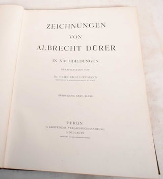 Zeichnungen Von Albrecht Durer in Nachbildungen (Abtheilung XXVI-XLVIII / Volume 4)