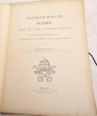 Baudenkmaeler Roms Des XV-XIX Jahrhunderts