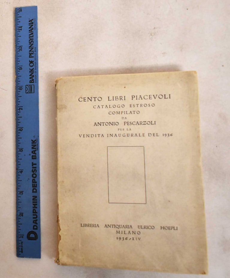 Item #188308 Centro libri piacevoli. Antonio Pescarzoli.