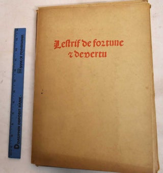 Item #188314 Martin Le Franc, L'estrif de Fortune et de Vertu, Etude du Manuscrit 9510 de la...