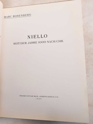 Niello Seit Dem Jahre 1000 Nach Chr.