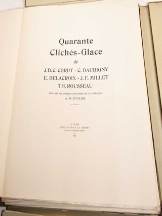 Quarante Cliches-Glace de J.B.C. Corot, C. Daubigny, E. Delacroix, J.F. Millet, Th. Rousseau Tires Sur les Plaques Provenant de la Collection de M. Cuvelier