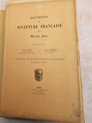 Documents de Sculpture Francaise du Moyen Age