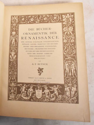 Item #188594 Bucher-Ornamentik der Renaissance: Eine Auswahl Stylvoller Titeleinfassungen,...