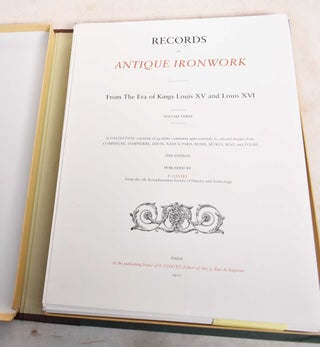 Item #188678 Documents de Ferronnerie Ancienne: Epoques Louis XV et Louis XVI, Troisieme Serie...