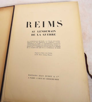 Item #188908 Reims au Lendemain de la Guerre. M. Pierre Antony-Thouret