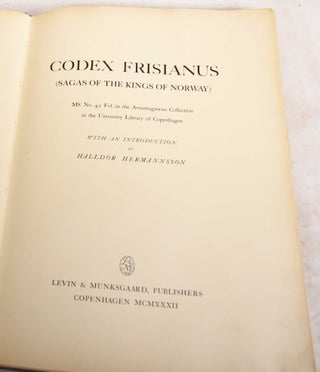 Item #188941 Codex Frisianus (Sagas of the Kings of Norway): MS. No. 45 Fol. in the Arnamagnaean...