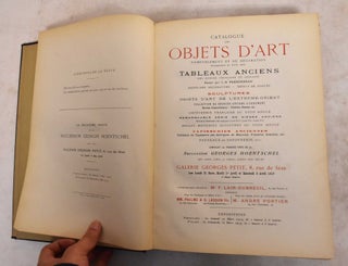Item #189101 Catalogue objets D'art. Georges Hoentschel