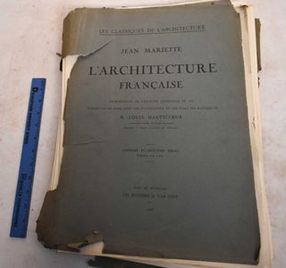 Item #189142 L'Architecture Francaise, Reimpression de l'Edition Originale de 1727; Septieme et...