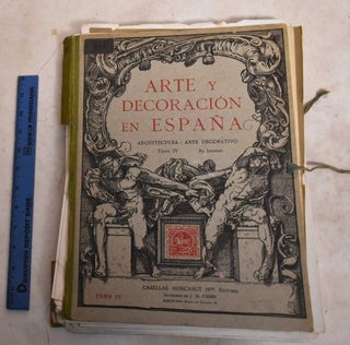 Item #189202 Arte y Decoracion en Espana: Arquitectura, Arte Decorativo; Tome IVArte y Decoracion...