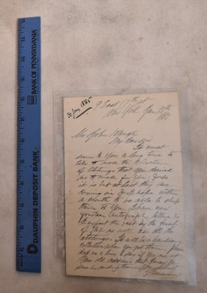 Item #189449 Autographed Letter from Thomas Moran. Thomas Moran