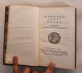 Item #189582 Q. Horatii Flacci Opera. Horace, Johann Peter Miller, Aldo Manuzio
