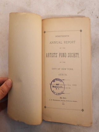 Nineteenth Annual Report of the Artists' Fund Society of the City of New York, 1878-1879