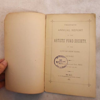 Twentieth Annual Report of the Artists' Fund Society of the City of New York, 1879-80