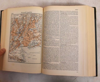 The New Brockhaus, etc (Volumes I-IV); Allbuch in four volumes and an atlas: with over 10,000 illustrations and maps in the text and on around 1,000 monochrome and colorful blackboard and map pages as well as a model that can be dismantled