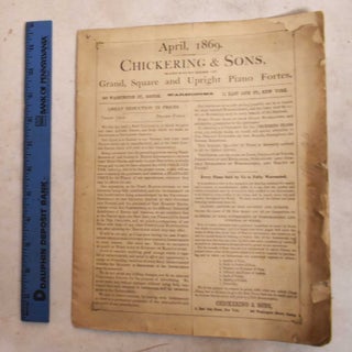 Item #189916 April, 1869: Chickering & Sons, Manufacturers of Grand, Square and Upright Piano...