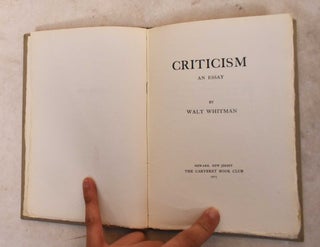 Criticism: An Essay