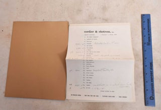 Item #190242 Cordier & Ekstrom, Inc. Exhibition Poster, February 5th to March 1st, 1969