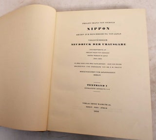 Item #190382 Nippon: Archiv Zur Beschreibung Von Japan: Textband I, Enthaltend Abteilung 1-3....