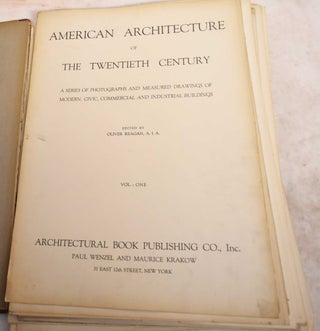Item #190408 American Architecture of the Twentieth Century: A Series of Photographs and Measured...