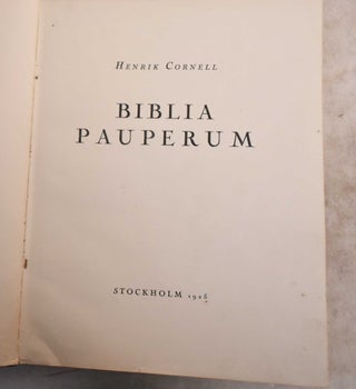 Item #190447 The Bible for the Poor. Henrik Cornell
