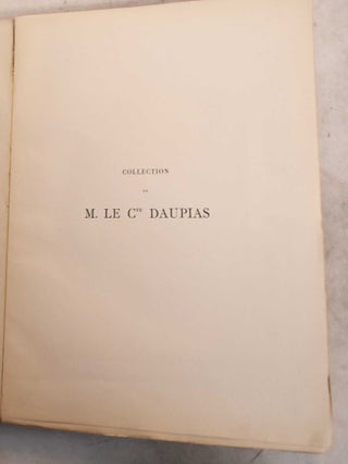 Catalogue de Tableaux Anciens & Modernes Composant L'Importante Collection de M.Le Comte Daupias de Lisbonne