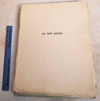 Item #191127 Le Bon Genre: Observations sur les Modes et les Usages de Paris. Pierre Antoine...