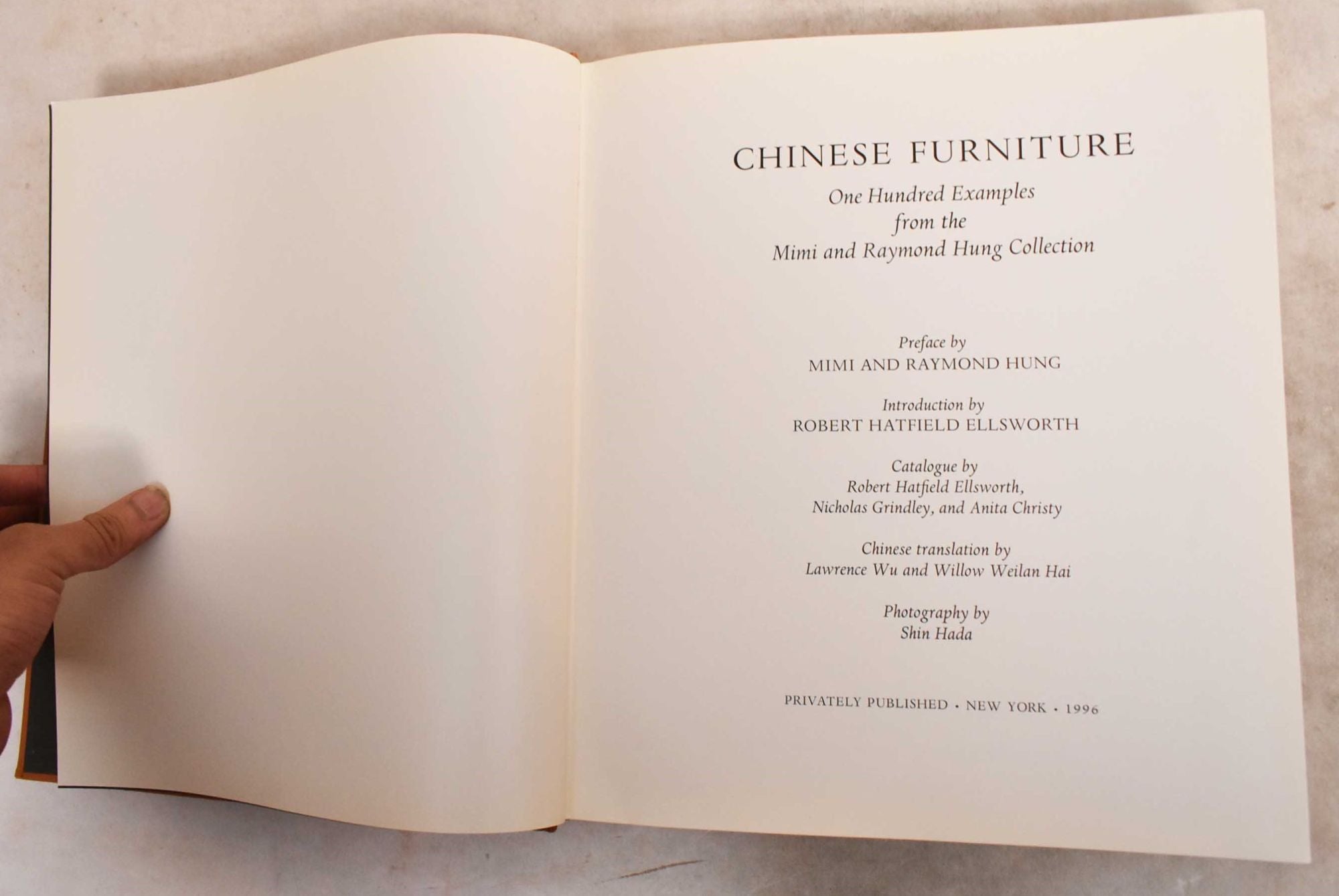 Chinese Furniture: One Hundred Examples from the Mimi and Raymond Hung  Collection | Robert Hatfield Ellsworth
