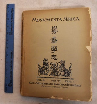 Item #191418 Monumenta Serica: Journal of Oriental Studies of the Catholic University of Peking,...