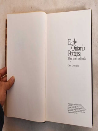 Early Ontario Potters: Their Craft and Trade