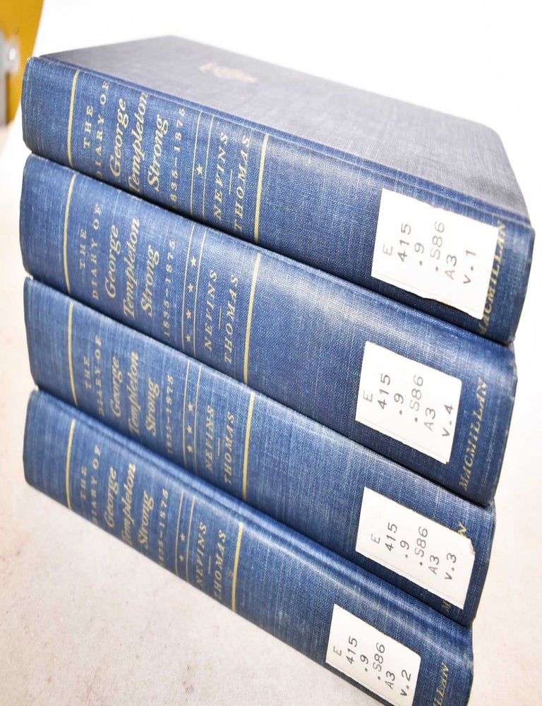 Item #191716 The Diary of George Templeton Strong (4 volumes). George Templeton Strong, Allan Nevins, Milton Halsey Thomas.