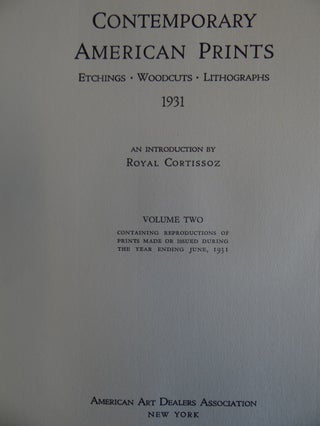 Contemporary American Prints: Etchings, Woodcuts, Lithographs, 1931 (Volume Two)