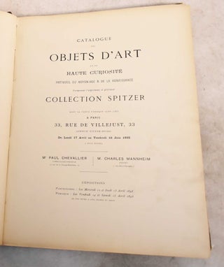 Item #191861 Catalogue des Objets d'Art et de Haute Curiosite Antiques, du Moyen-Age & de la...