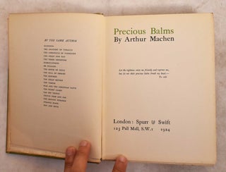 Item #191882 Precious Balms. Arthur Machen
