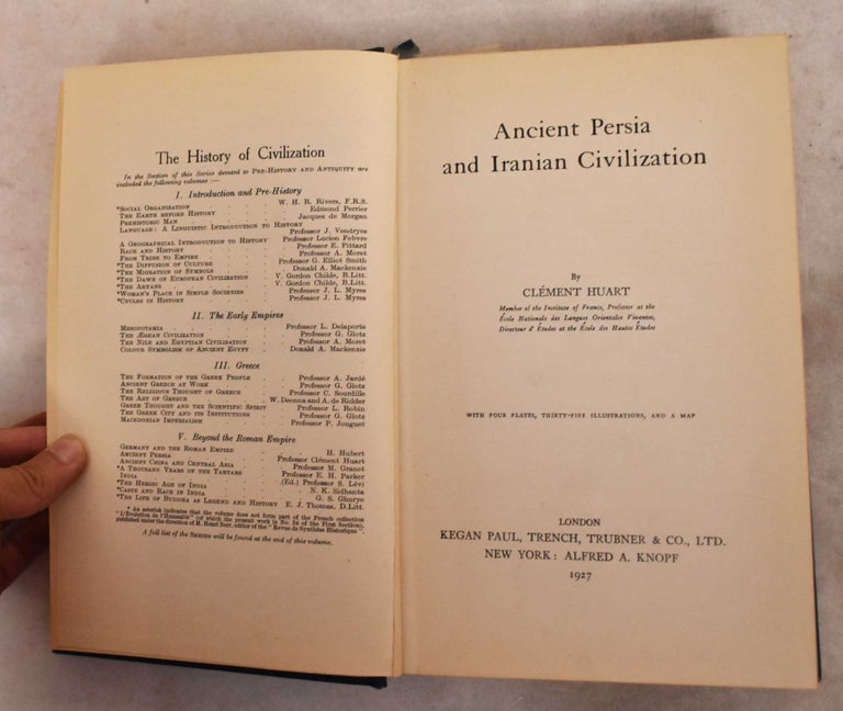 Item #192014 Ancient Persia and Iranian civilization. Clément Huart, M R. Dobie.