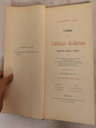 Item #192419 Catalogue de Tableaux Modernes, Aquarelles, Pastels et Dessins. Paul Chevallier