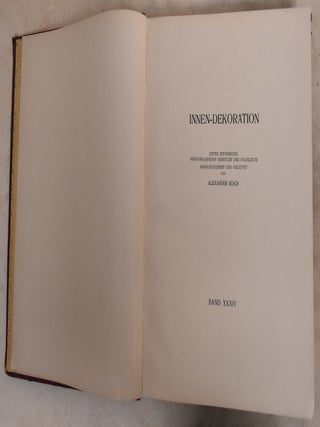 Item #192452 Innen-Dekoration: Band XXXIV. Alexander Koch