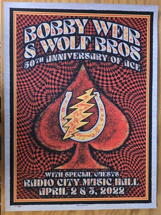Item #195003 Bob Weir and Wolf Brothers - 2022 - Poster - New York City - Radio City Music Hall,...