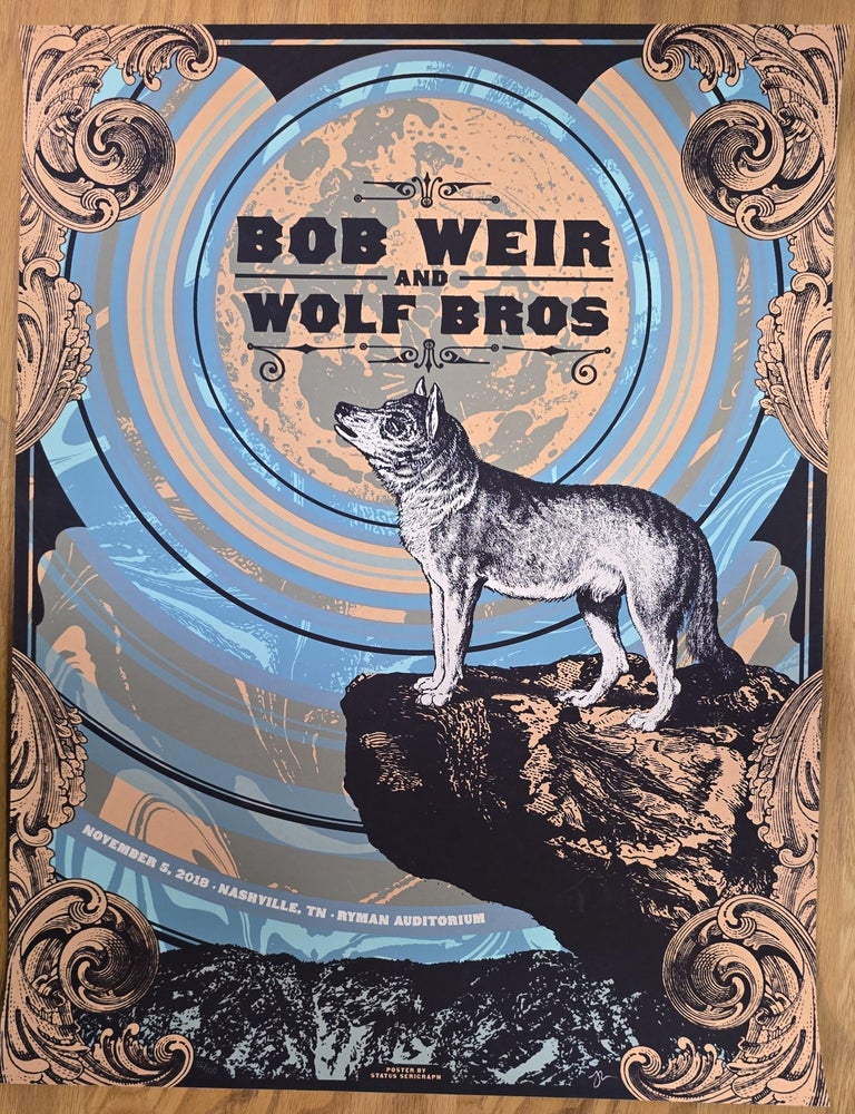 Item #195356 Bob Weir and Wolf Brothers - 2018 - Poster - VIP - Nashville, TN - Ryman Auditorium, Nov. 5, 2018