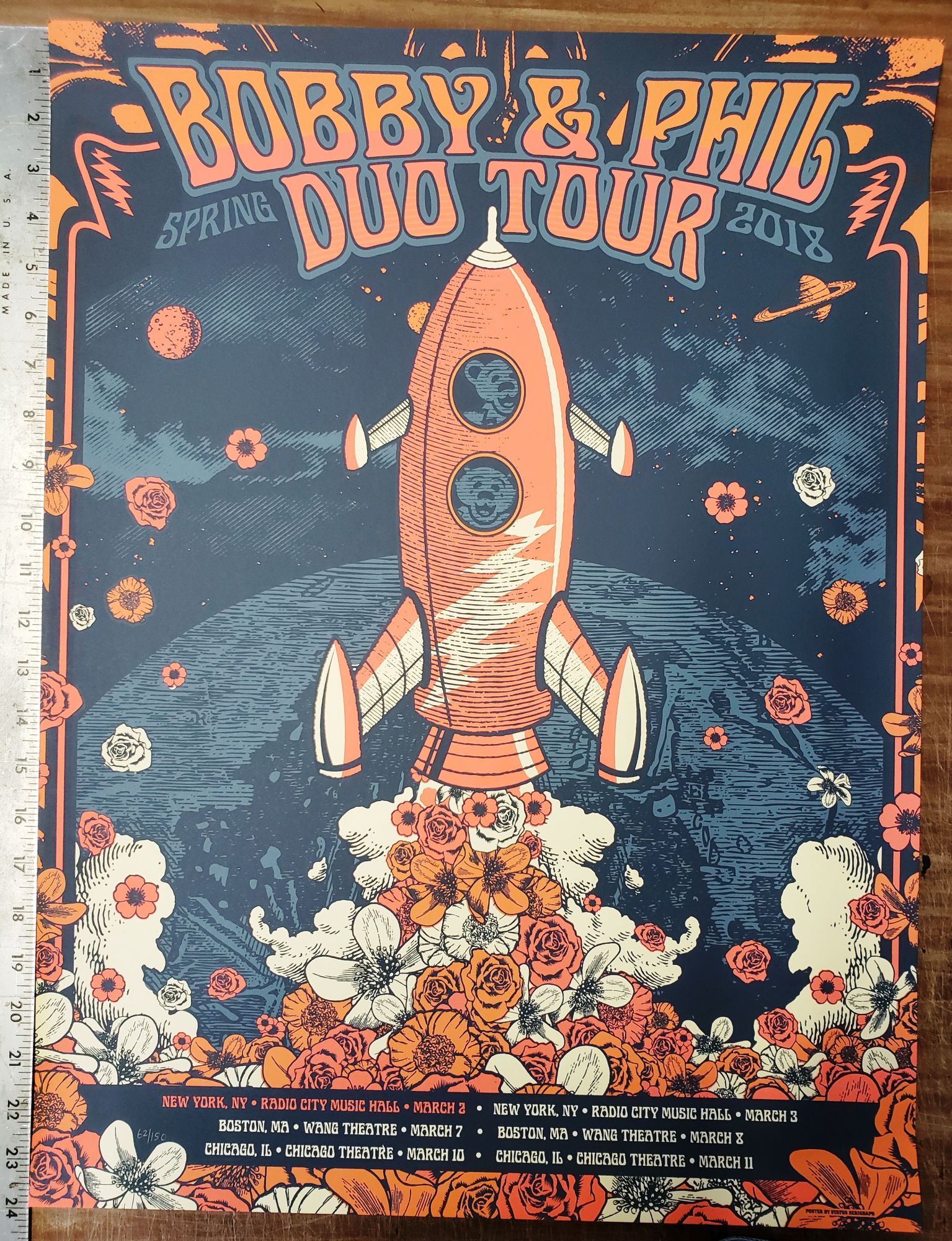 Bobby and Phil- 2018 - Tour Poster - Spring Tour 2018 | 150 printed