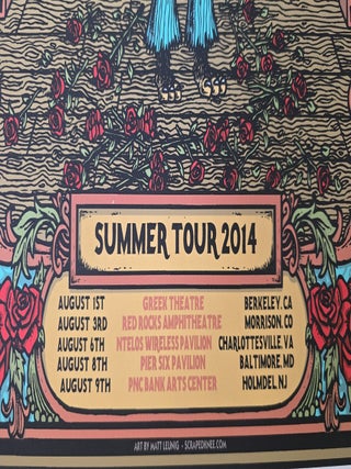 Jerry Garcia Symphonic Celebration - 2014 - Tour Poster - Summer Tour 2014